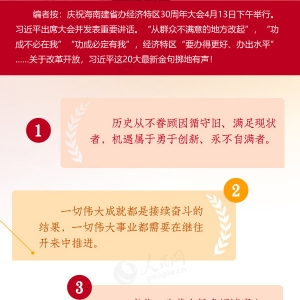 習近平海南談改革開放20大金句