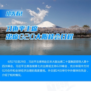 搶先看！習近平主席出席G20大阪峰會日程