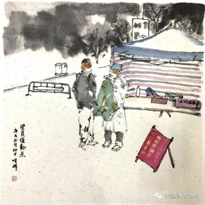 戰疫情|謝順祥:黨員執勤點